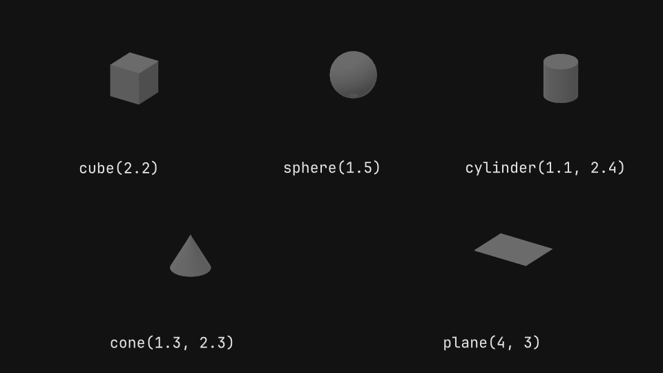 Primitives 3d