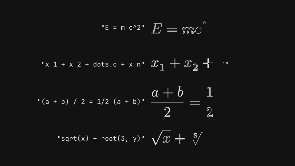Equations